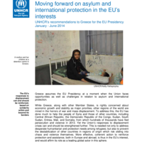 UNHCR's Recommendations to Greece for its EU Presidency, January-June 2014