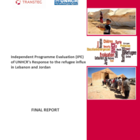 Independent Programme Evaluation (IPE) of UNHCR's response to the refugee influx in Lebanon and Jordan. Final Report