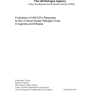 Evaluation of UNHCR's Response to the L3 South Sudan Refugee Crisis in Uganda and Ethiopia
