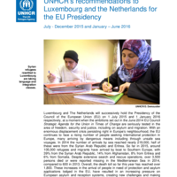 UNHCR's Recommendations to Luxembourg and the Netherlands for its EU Presidency, January-June 2016