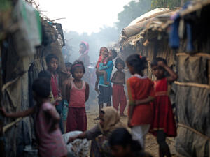 Bangladesh. Rohingya refugees displaced by violence in Myanmar