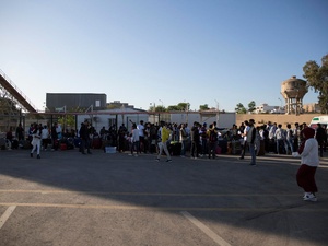 Libya. Refugees freed from detention are evacuated from Tripoli conflict zone