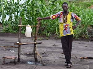 Democratic Republic of Congo. Refugees help in the fight against coronavirus