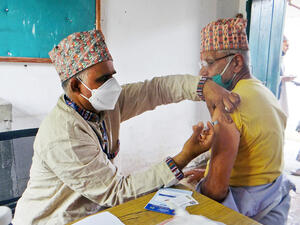 Nepal. Refugees receive COVID-19 vaccination