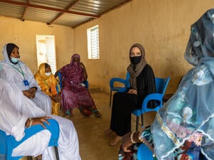 Burkina Faso. Angelina Jolie spends World Refugees Day with Refugees