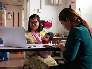 Malaysia. Refugee leaders conduct online psychosocial support group session for refugee women during COVID-19