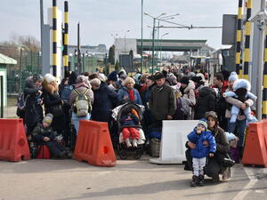 Poland. Arrival of refugees