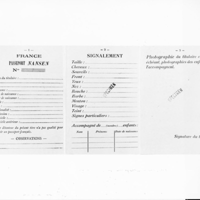 A sample of a passport 