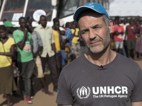 UNHCR Goodwill Ambnassador Khaled Hosseini visits South Sudanese refugees in Uganda 