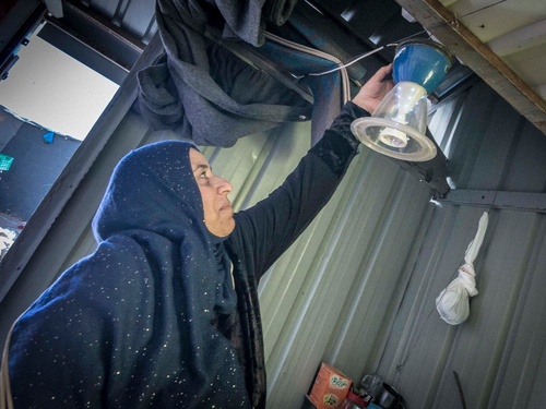 Jordan. Sustainable electricity improves the lives of Azraq refugees