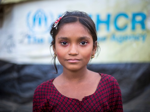 Bangladesh. New arrivals at UNHCR Transit Centre