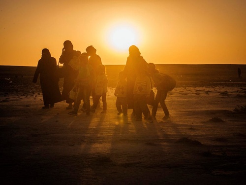 Jordan. Syrian refugees flee to Jordan