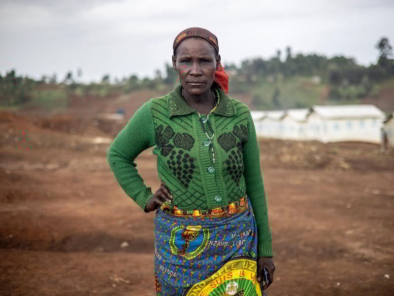 Portrait of Alphonsine, an internally displaced woman in the Democratic Republic of the Congo.
