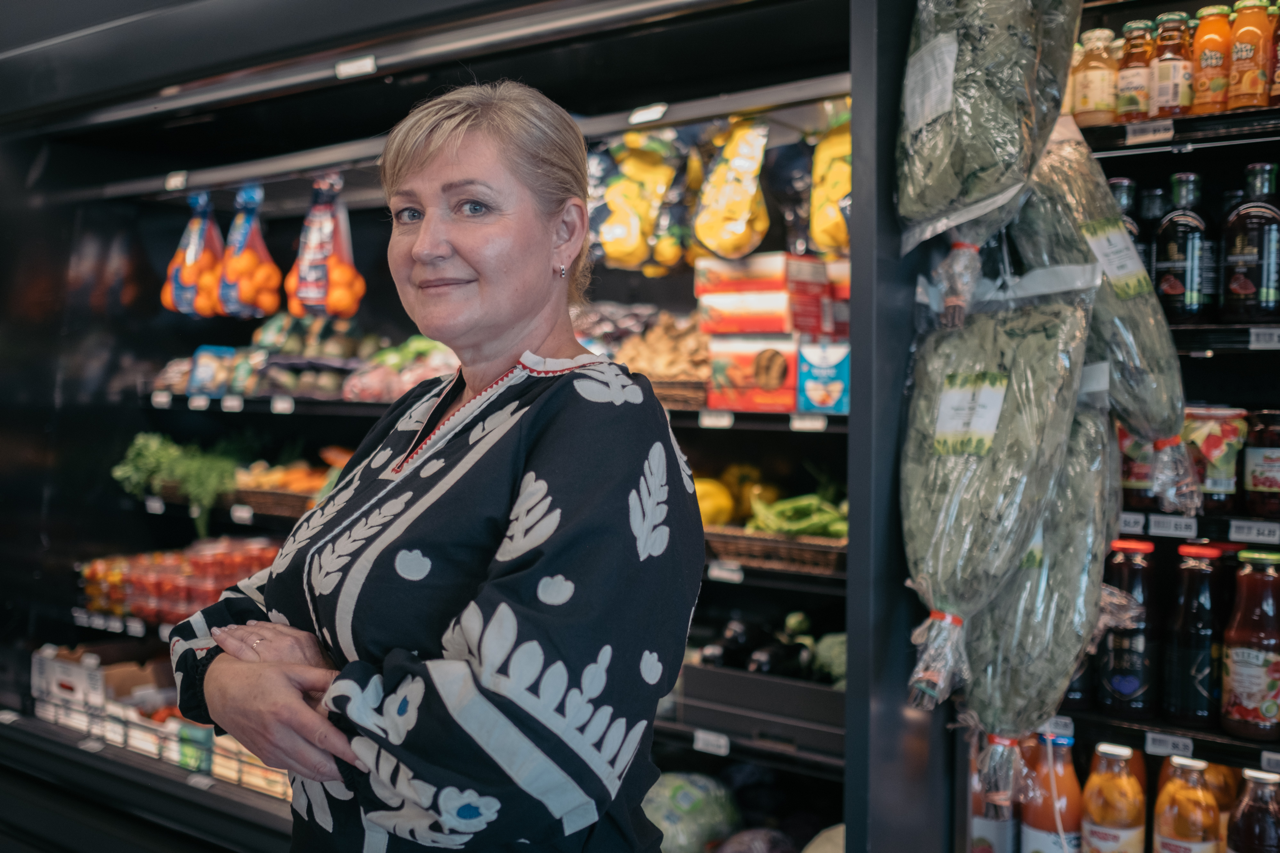Vira, the owner of Wonder Foods stands proudly in her second store 