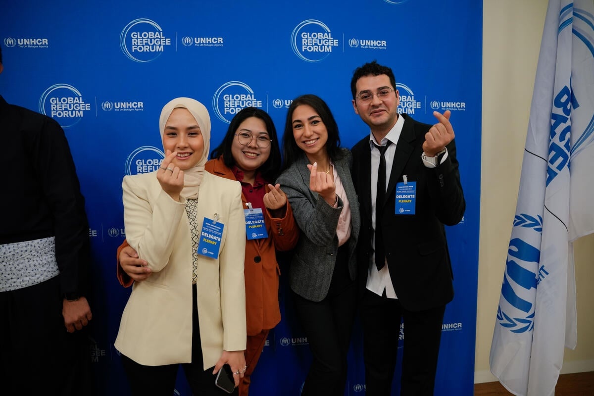 Switerland. Global Refugee Forum  attendees at Palexpo ahead of the opening of the Plenary session