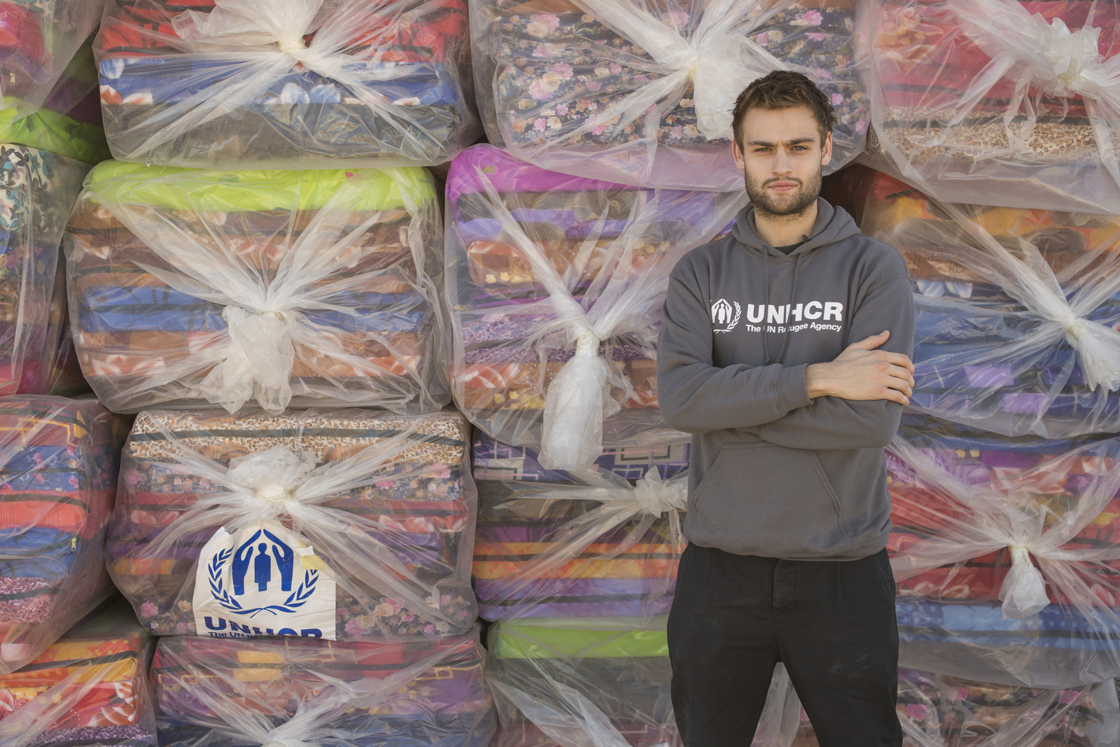 Iraq. UNHCR High Profile Supporter Douglas Booth visits refugees and IDPs