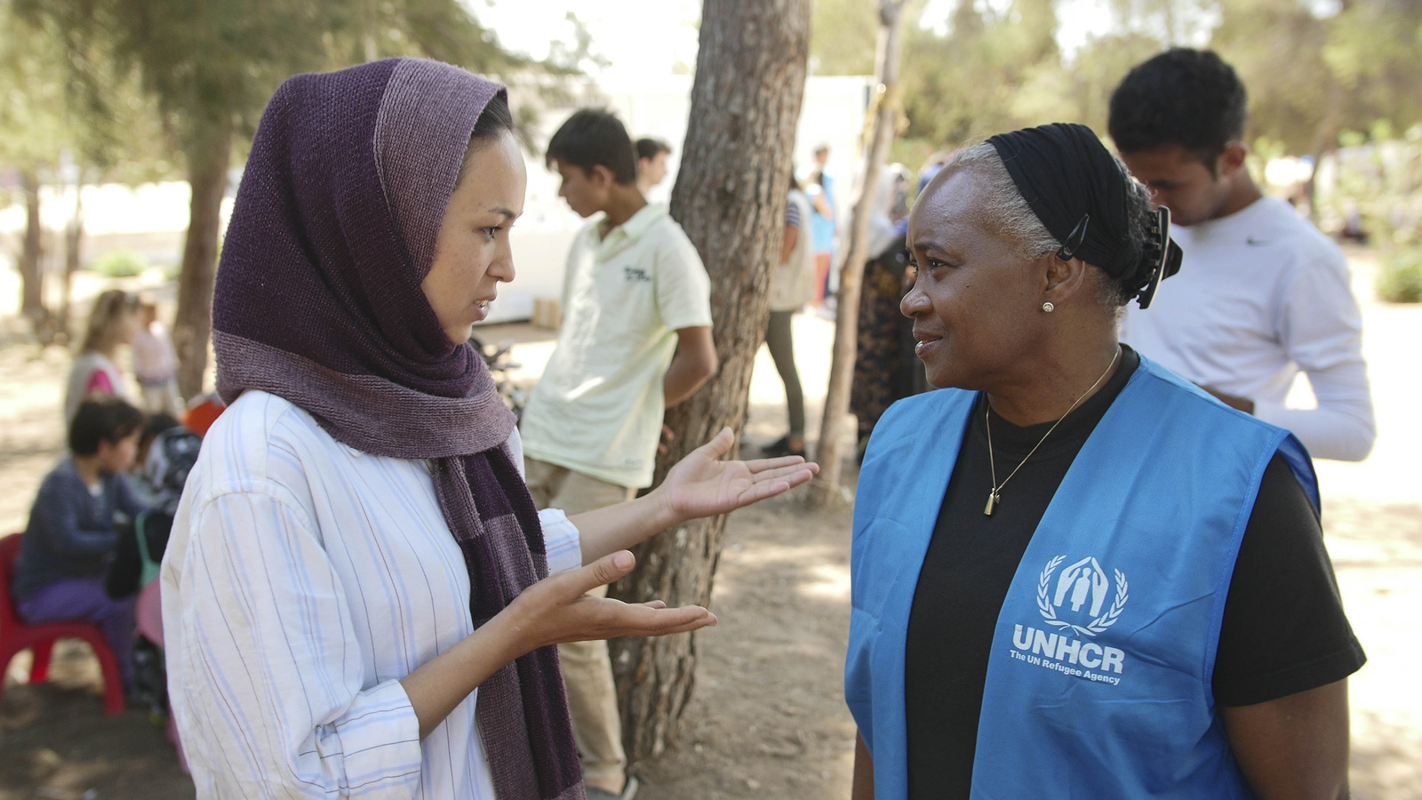 UNHCR Goodwill Amabassador Barbara Hendricks meets refugees in Greece