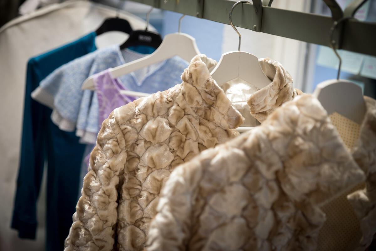 Germany. Refugee women got a job as a seamstress in a Frankfurt fashion workshop.