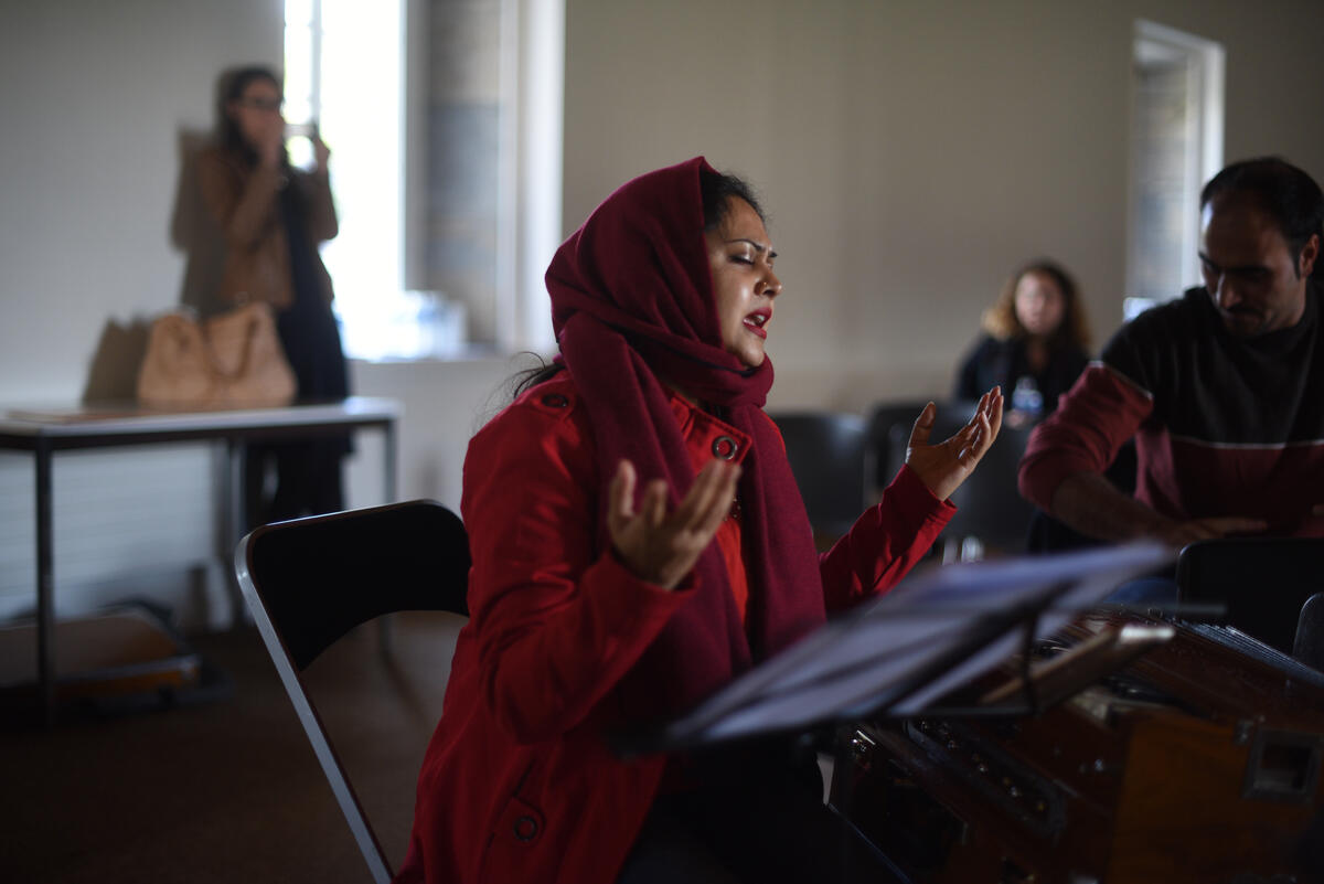 France. Refugee orchestra plays songs of love and exile