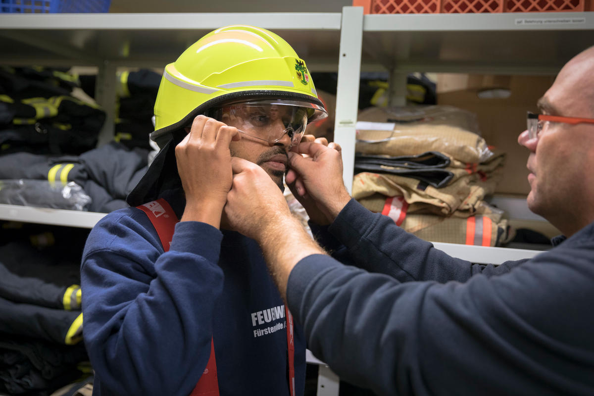 Germany. Somali asylum-seeker joins local fire brigade
