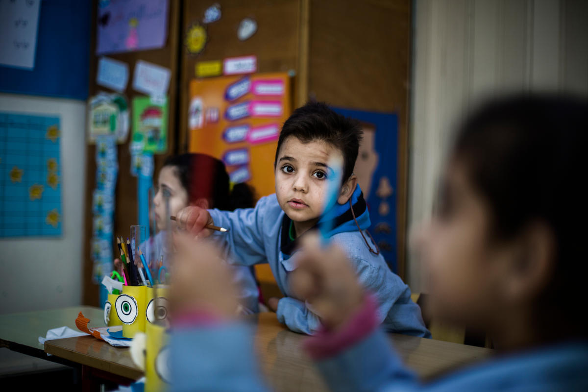 Mohammad attends lessons at the Father Andeweg Institute for the Deaf (FAID) near Beirut, Lebanon.