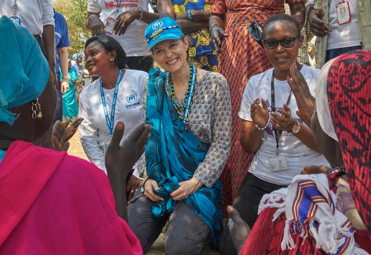 South Sudan. Princess Sarah Zeid meets displaced women and children