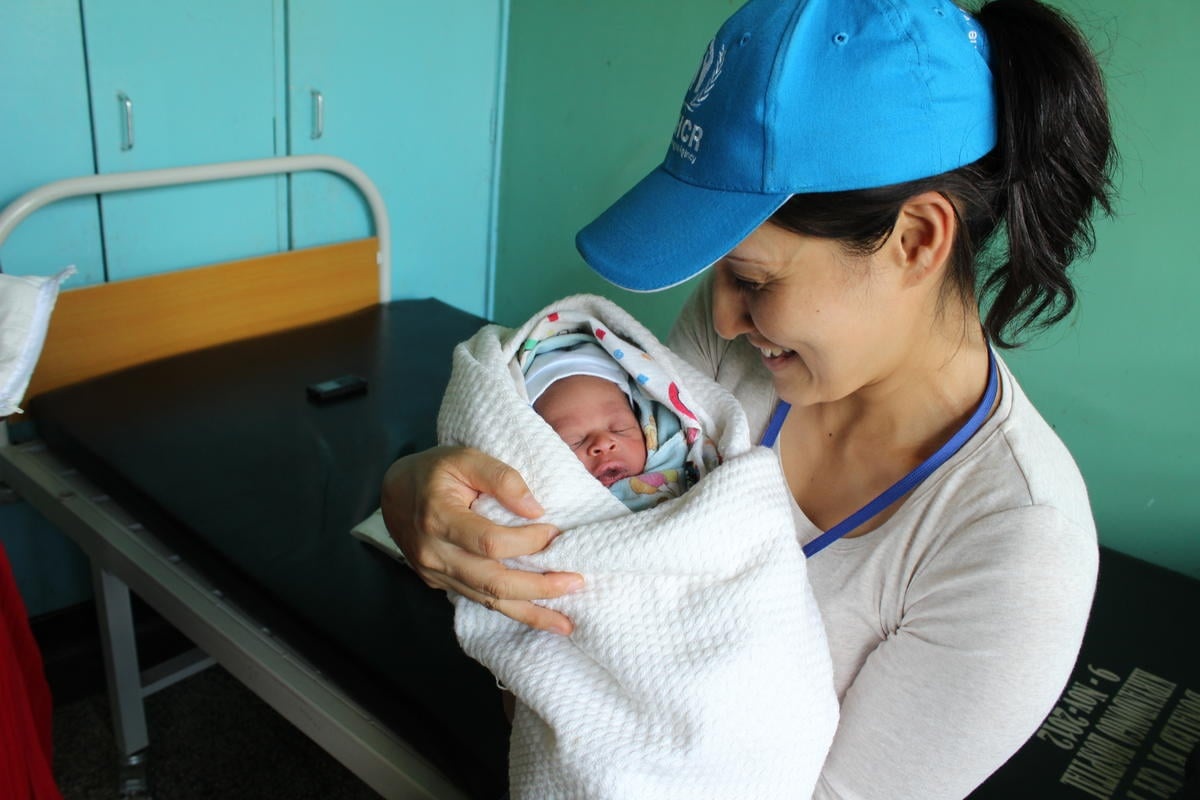 Uganda. Staff member Keiko Odashiro, protecting refugees from sexual abuse