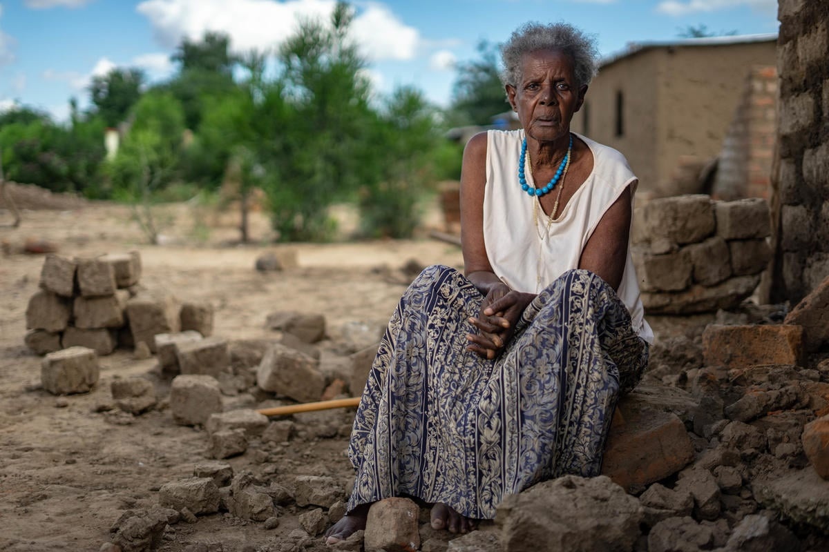 Zimbabwe. Tongogara Refugee Camp after devastation by Cyclone Idai.