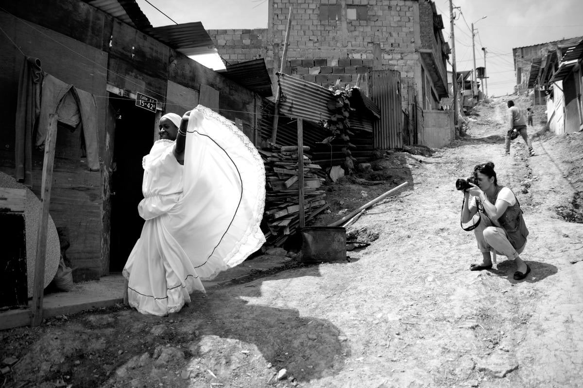 Colombia. Helena Christensen's visits internally displaced persons.