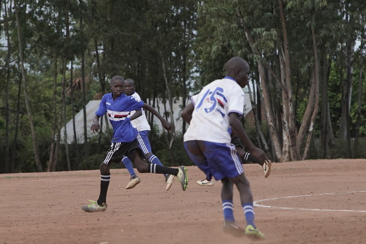 Uganda.  Three days football training for refugees and host community in West Nile with the Sampdoria Camp coaches.