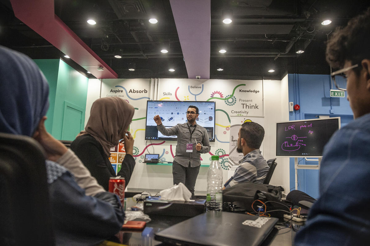 Jordan. In April 2018 Syrian refugee Ehab Kahwati establishes his startup company, Drag IoT, in Amman, City of Light.