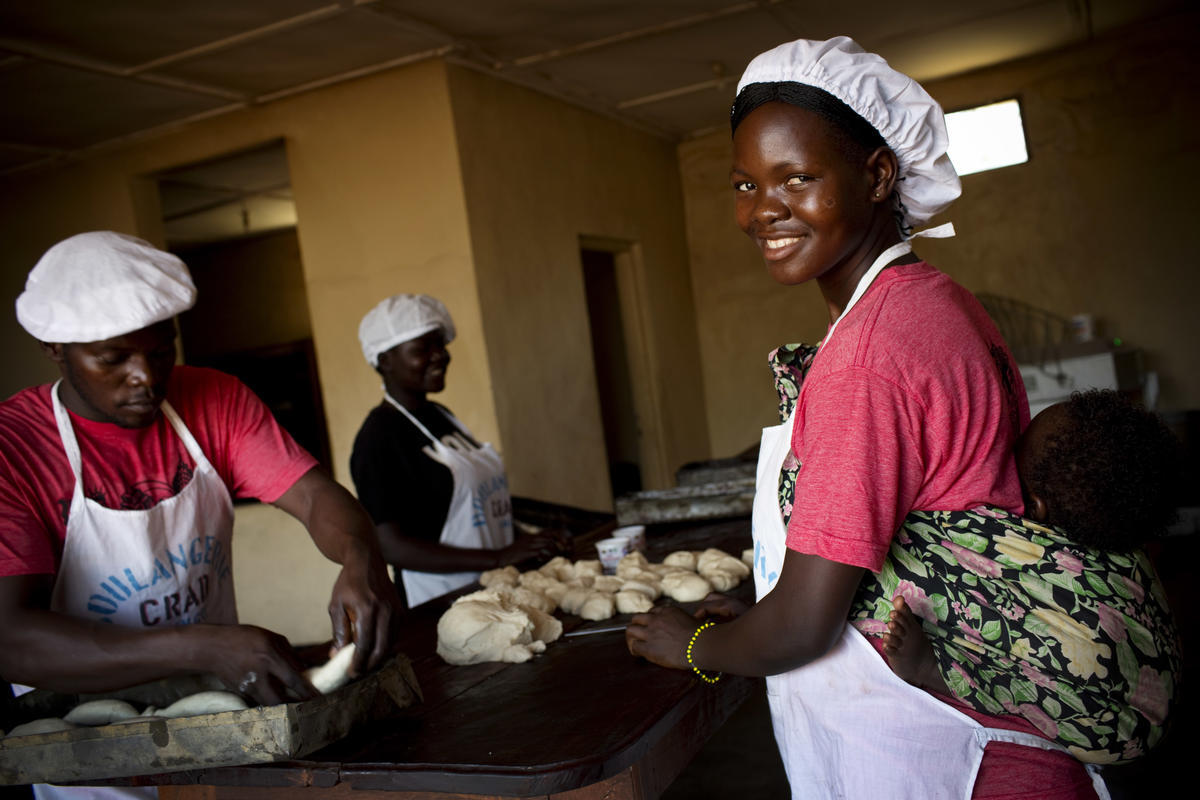 Democratic Republic of Congo. Opening of Sister Angelique's bakery