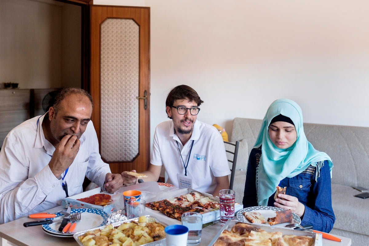 Italy. Humanitarian Corridors programme nominated for UNHCR's Nansen Award