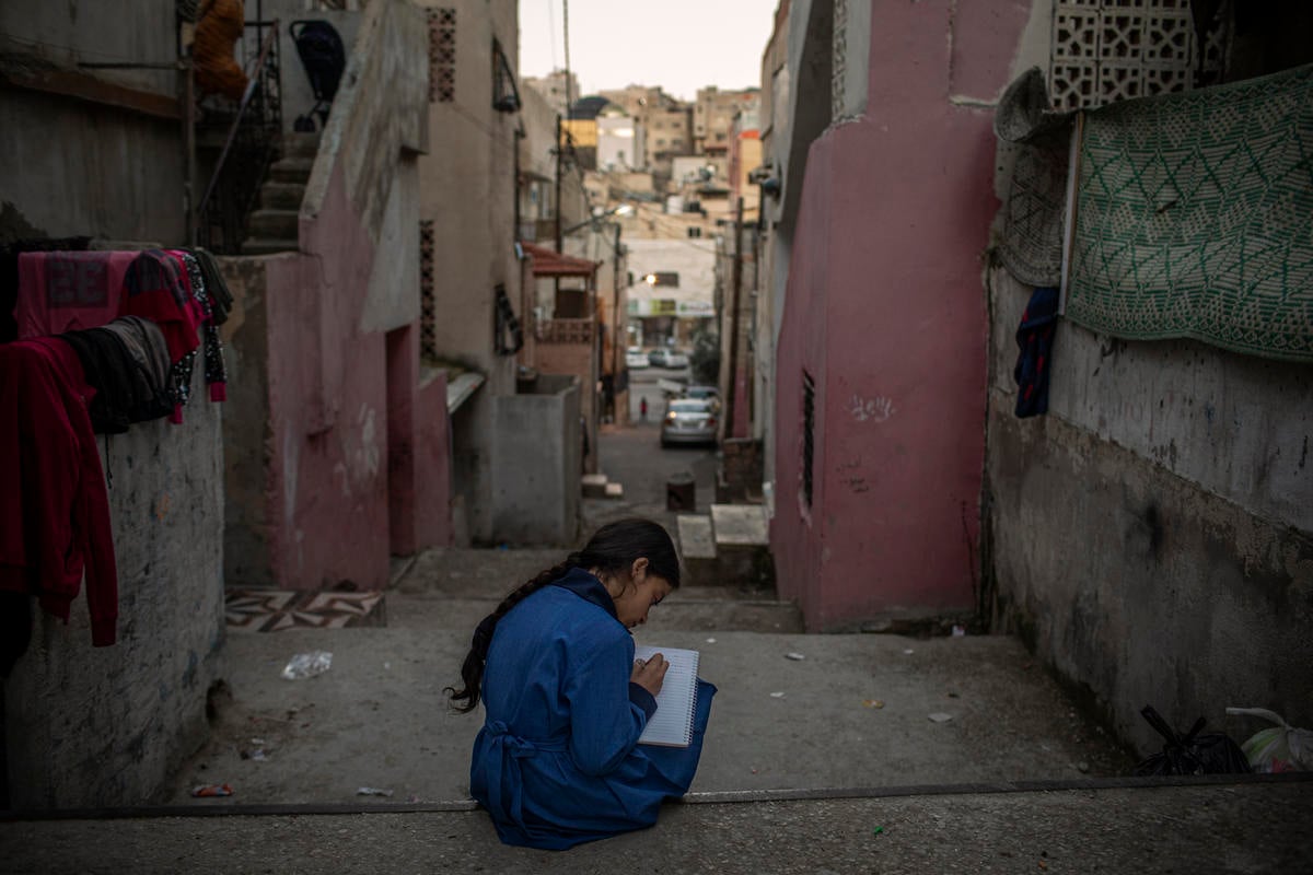 Jordan. Nine years of conflict weigh heavy on Syrian refugee girl