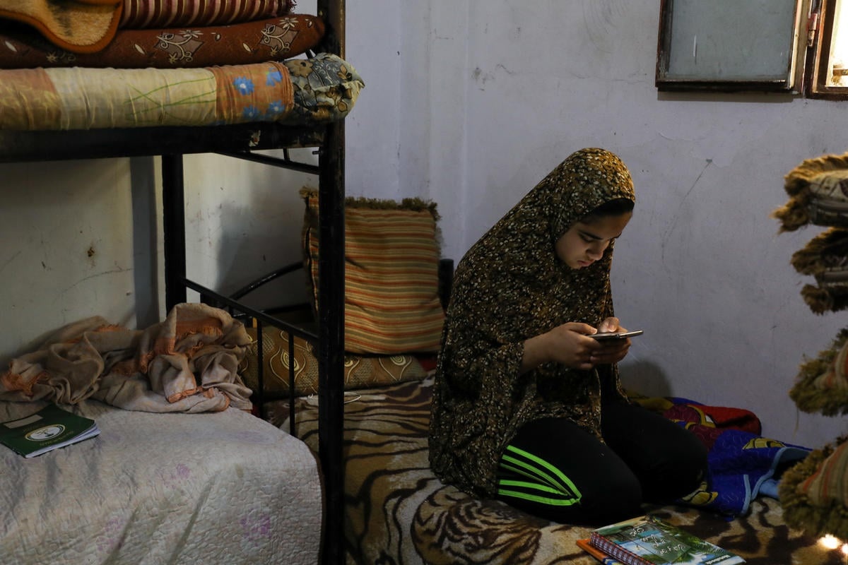 Jordan. Syrian refugees family experiences challenges due to coronavirus