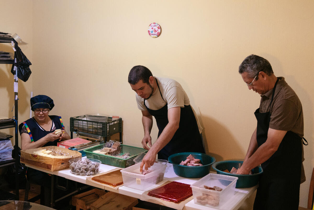 Now feeling much better in his host country, Guatemala, Leo has taken on the bulk of work in the family's sweets business.