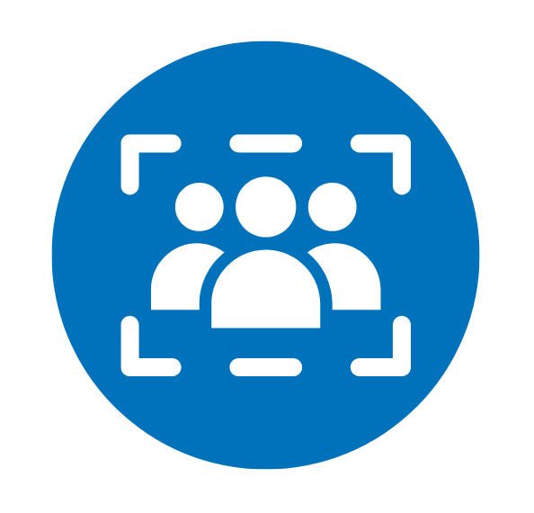 An icon of people within a frame, representing inclusion