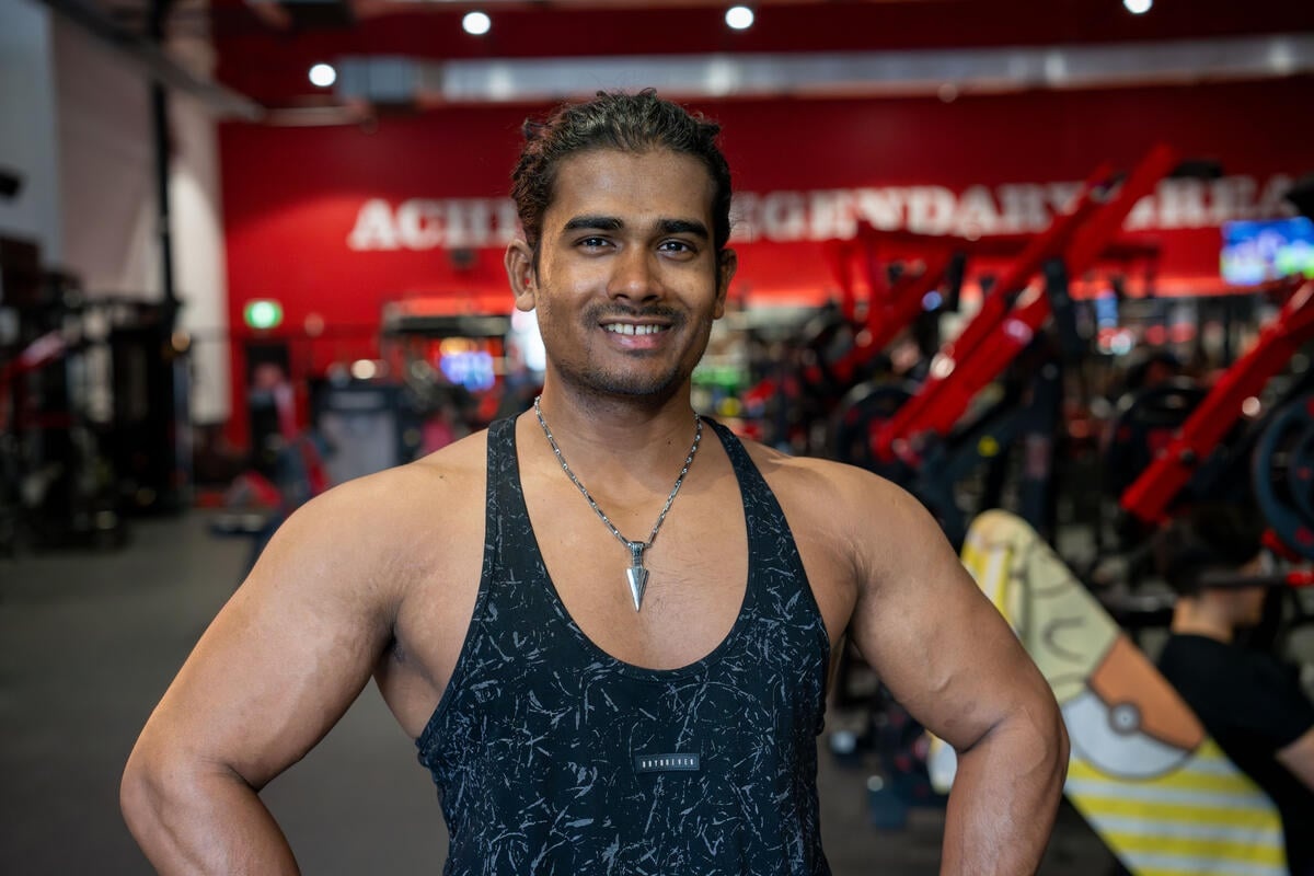 Australia. Rohingya refugee body builder