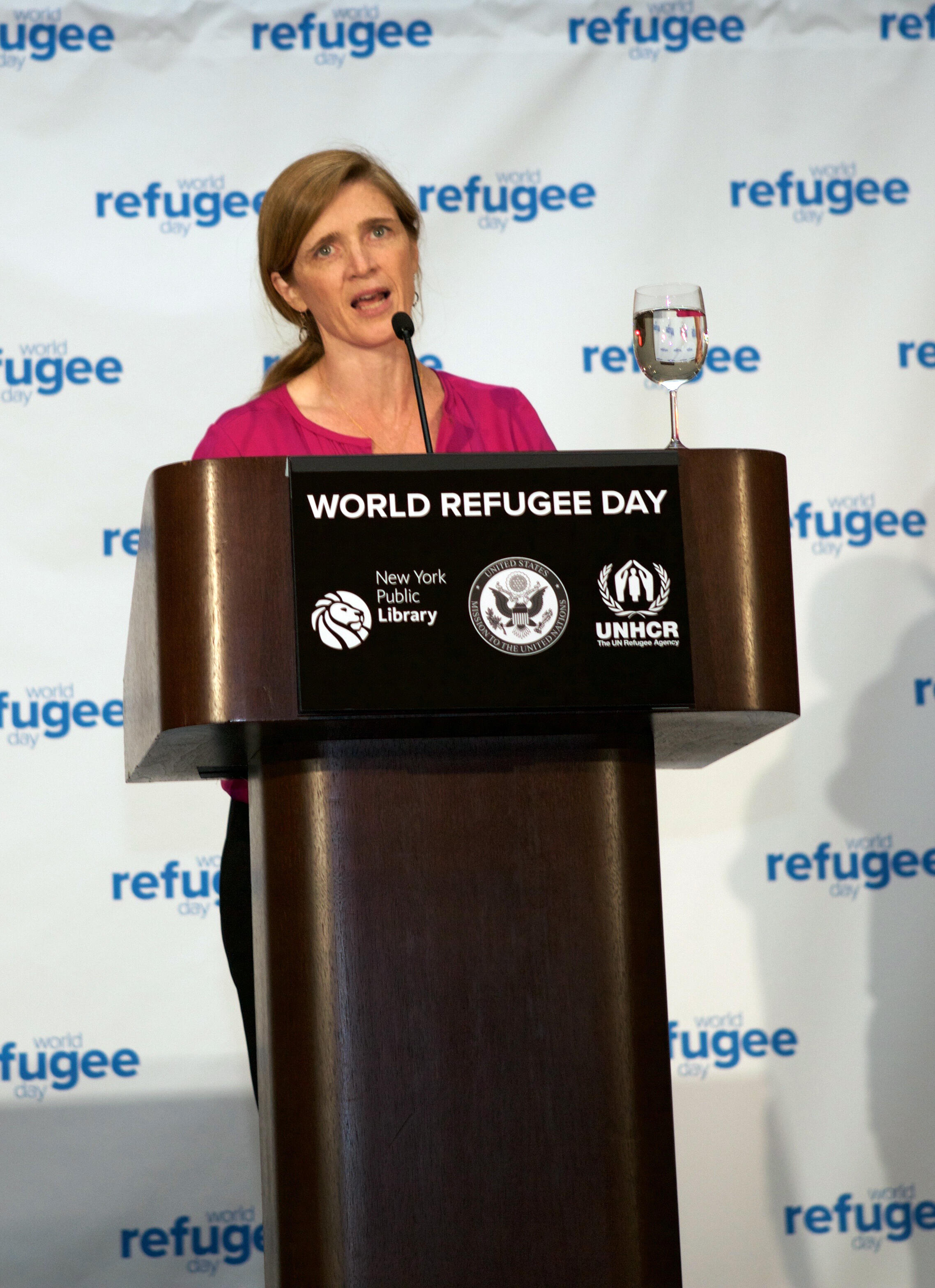 Samantha Power gives remarks at UNHCR World Refugee Day event