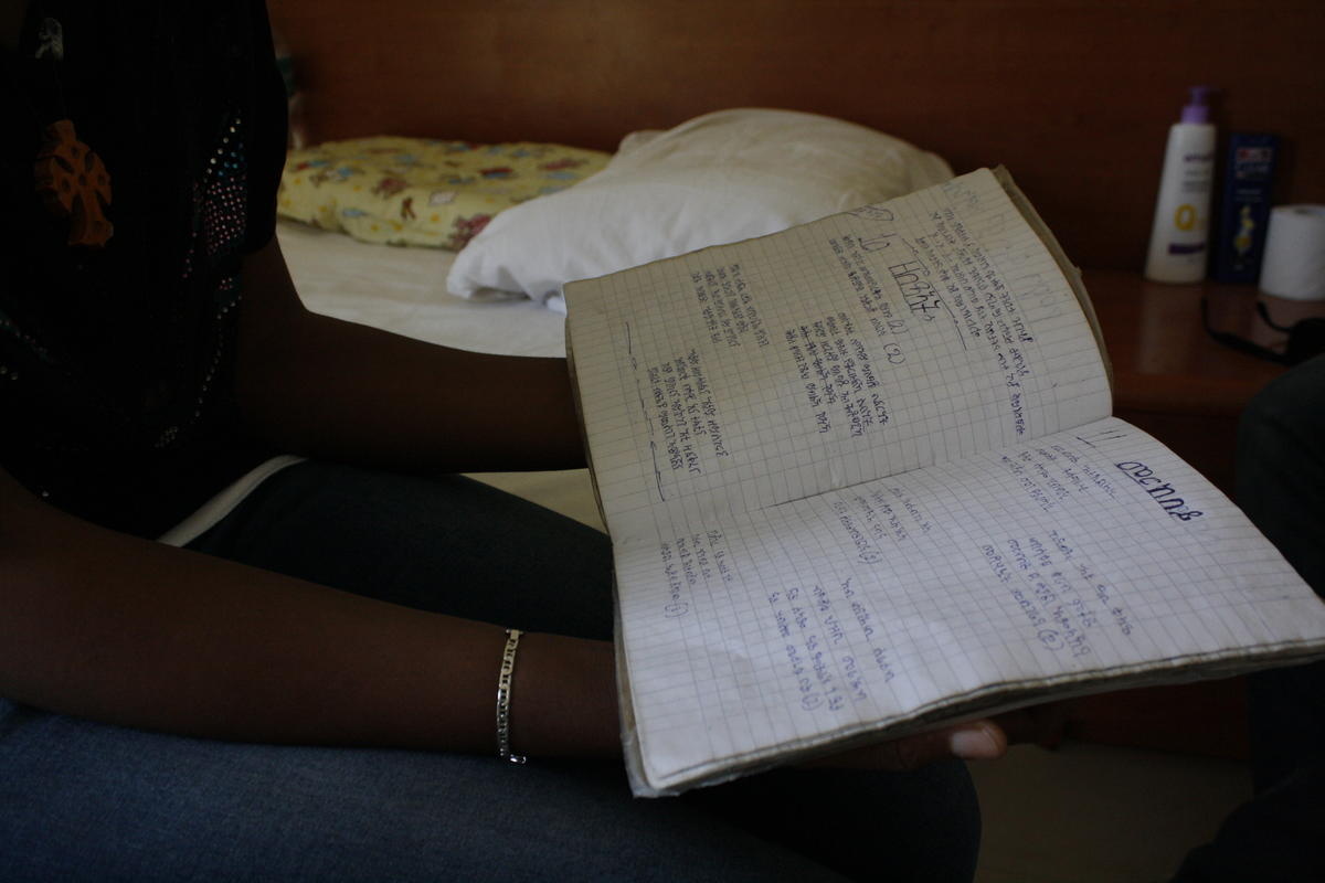 Italy. Eritrean teenager's desperate journey with only her songbook for company