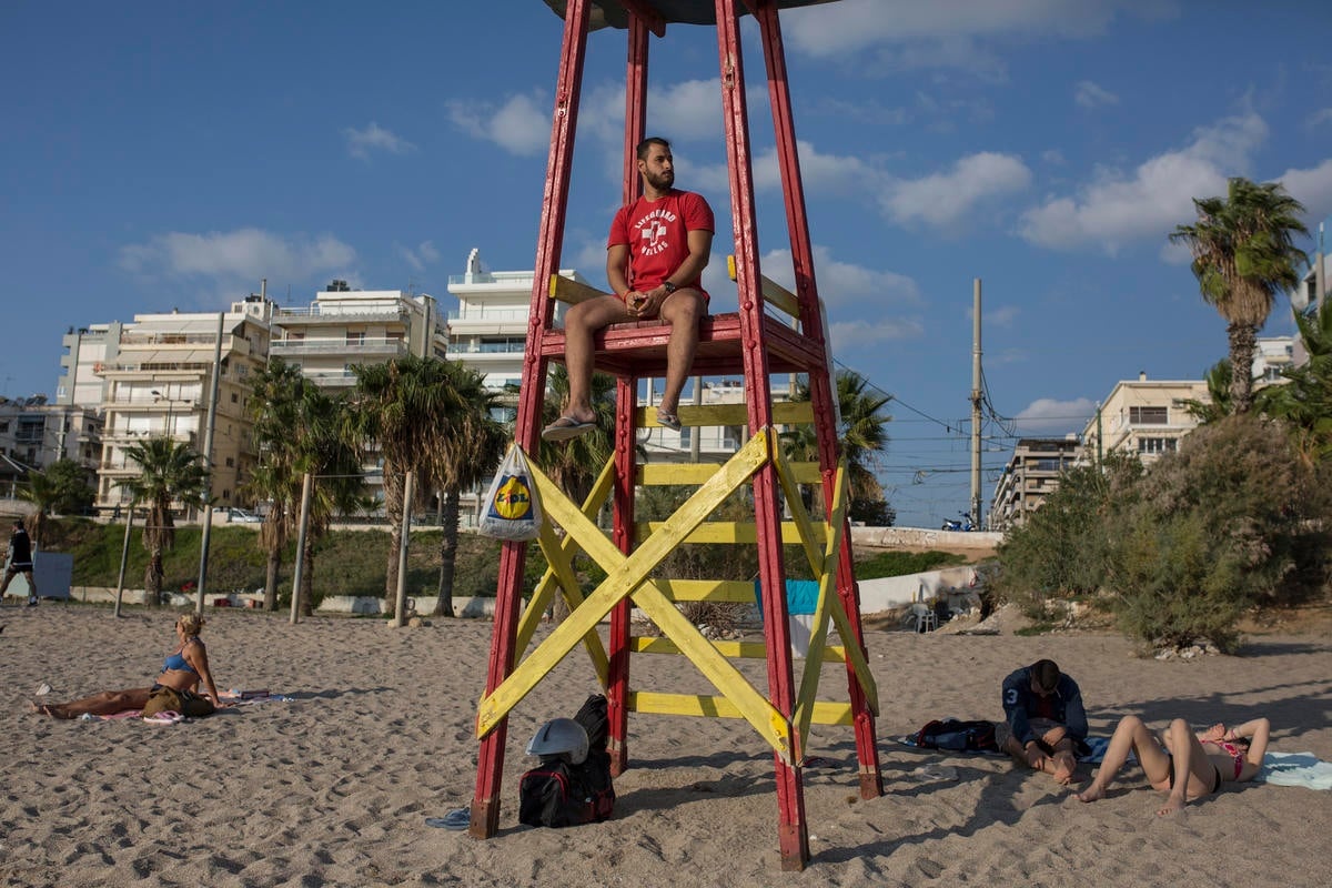 Greece. Syrian refugee helps save lives as volunteer lifeguard