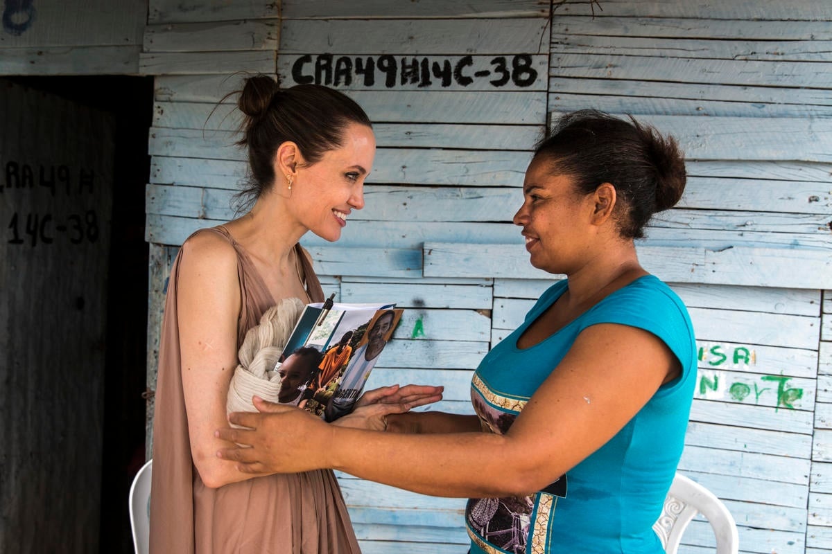 Colombia. Visit by UNHCR Special Envoy Angelina Jolie