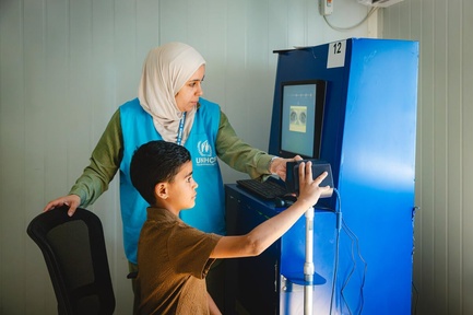 Jordan. UNHCR Launches the Self-Renewal of UNHCR Documents Process Through Kiosks