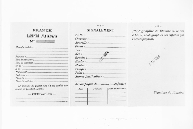 A sample of a passport 