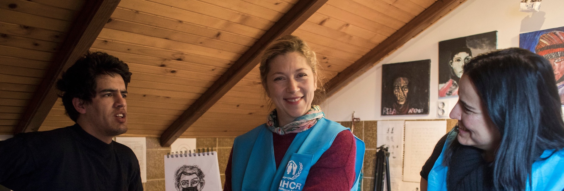 UNHCR Representative in Serbia Franvesca Bonelli and UNCHR Goodwill Ambassador for Serbia