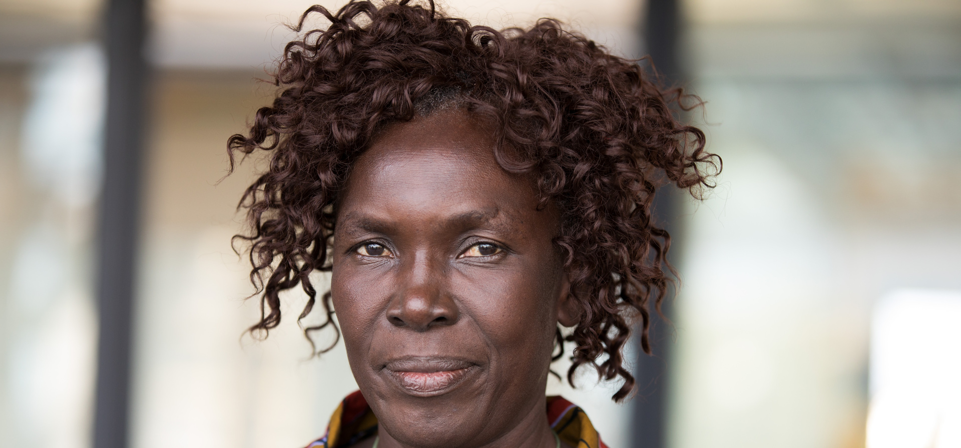 Switzerland. Portrait South Sudanese refugee living in Uganda, Milly Lagu, who spoke about women's empowerment at Excom.