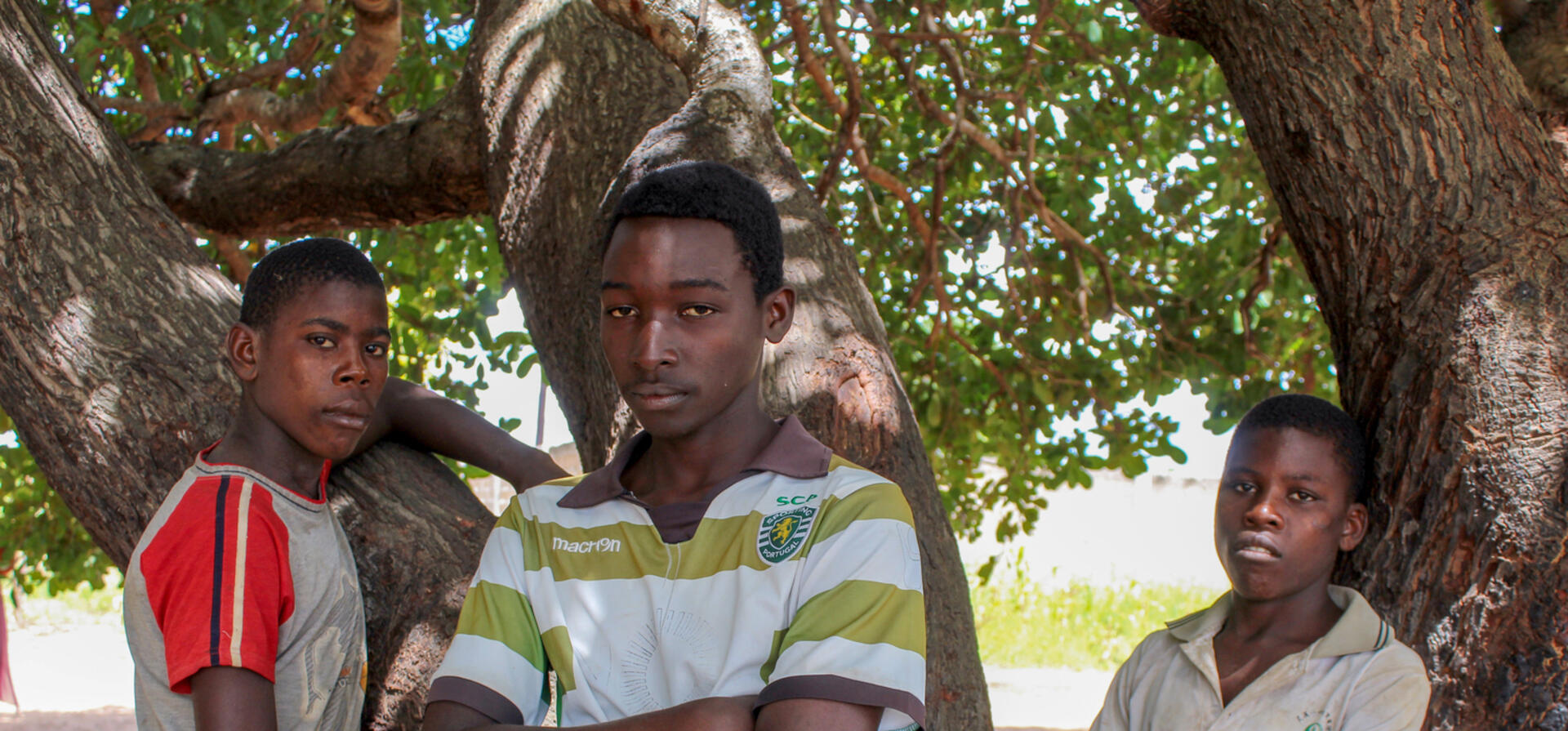 Mozambique. Displaced teenagers in Cabo Delgado.