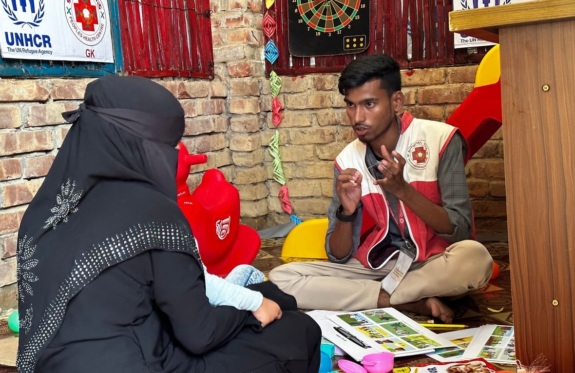 Using a rubber band stretched tight between two hands Nur Kalam explains how stress can make us snap.