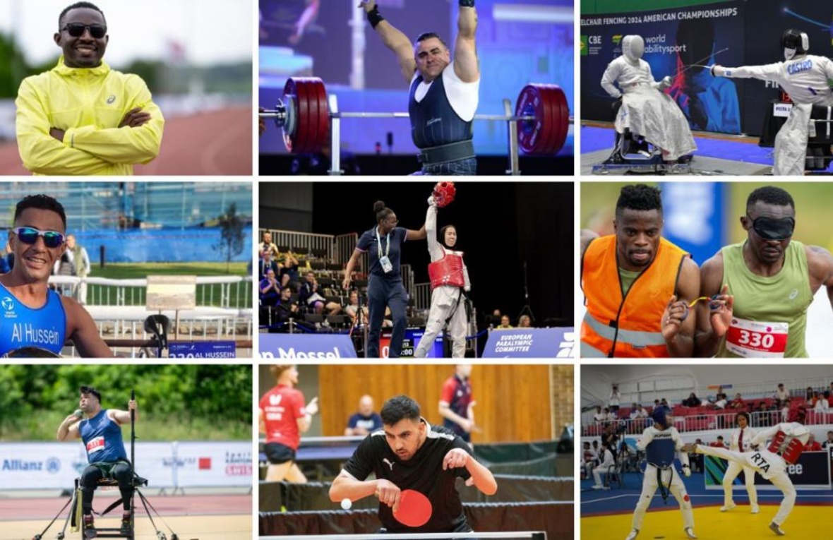 Composite image of members of the Paris 2024 Paralympic Games.