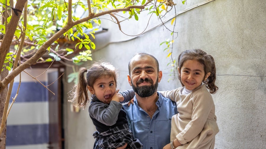 Iraq. Faisal and his family of four fled Syria in 2014. After arriving in Iraq, they settled in Domiz camp in the Dohuk governorate. Faisal supports his family by working in construction.